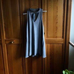 Francesca’s Grey Faux Suede Shift Dress